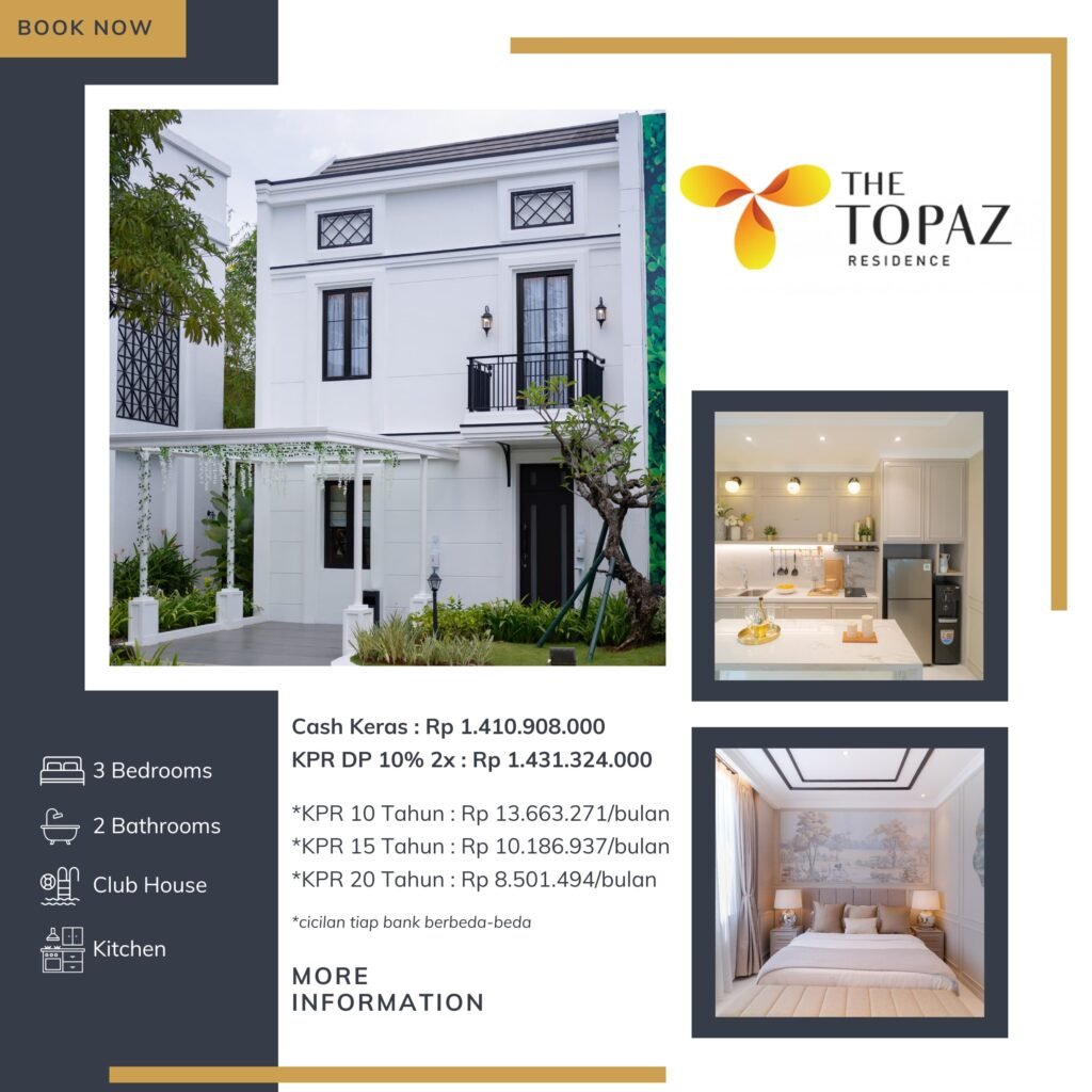 Promo Spesial Rumah Mewah di The Topaz Residence – Free PPN 100%