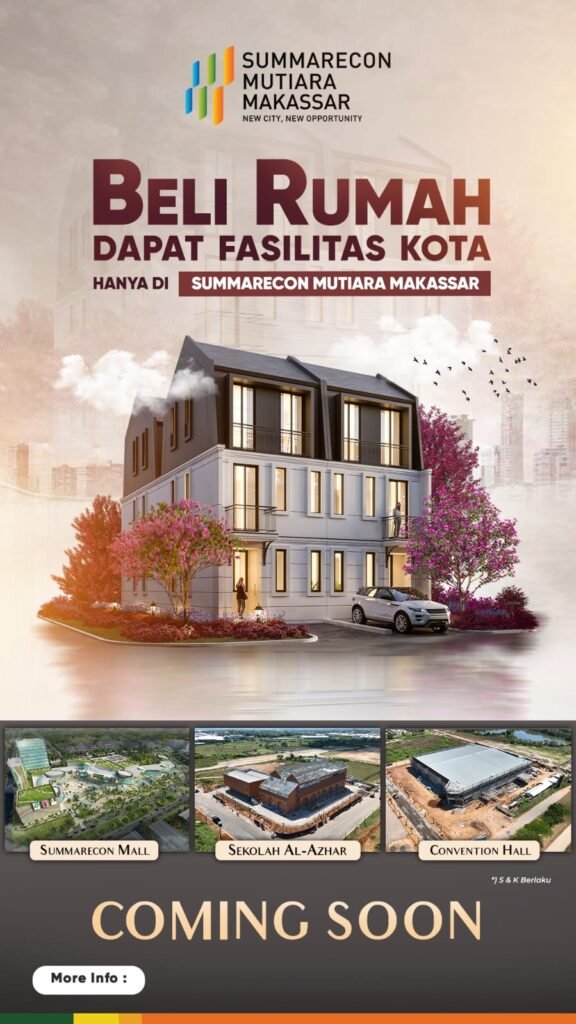 Rumah Promo Summarecon Mutiara Makassar Cluster Topaz Residence: Hanya 800 Juta-an dengan Promo Free PPN 100%